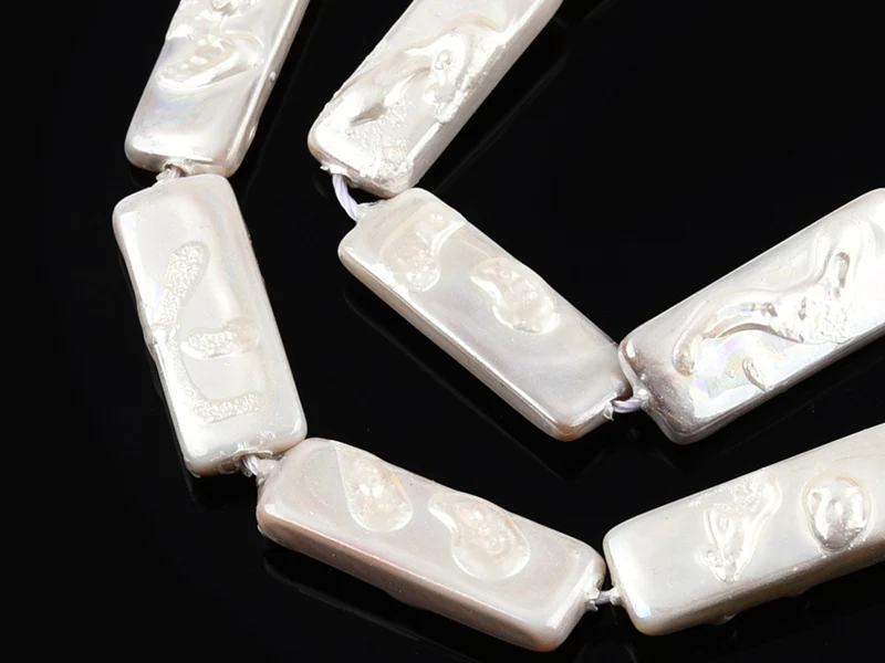 Perles de culture - Rectangle - 18 x 7 mm