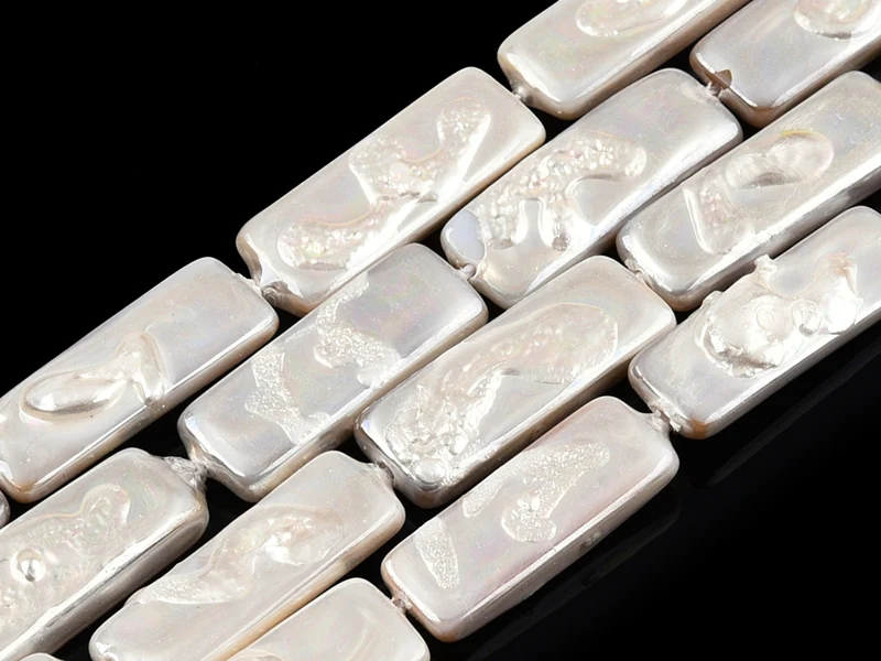 Perles de culture - Rectangle - 18 x 7 mm