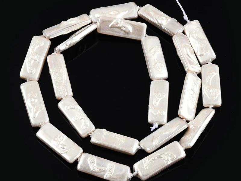 Perles de culture - Rectangle - 18 x 7 mm