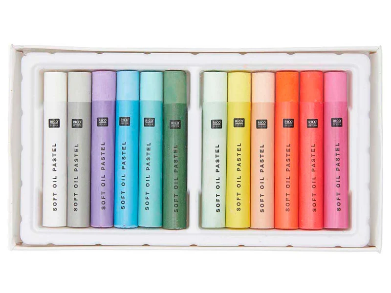 12 pastels à l'huile - Pastel et Néon