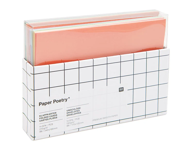 Set de cartes et enveloppes B6 - Rainbow pastel