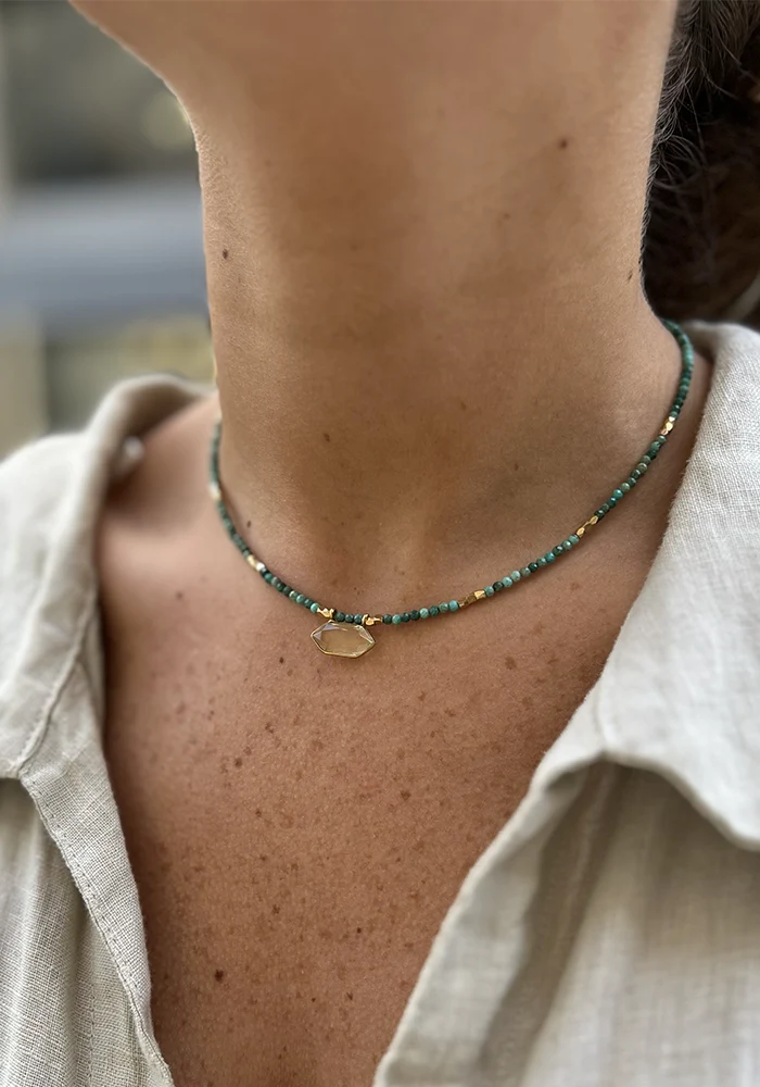 Choker Hexa Turquoise