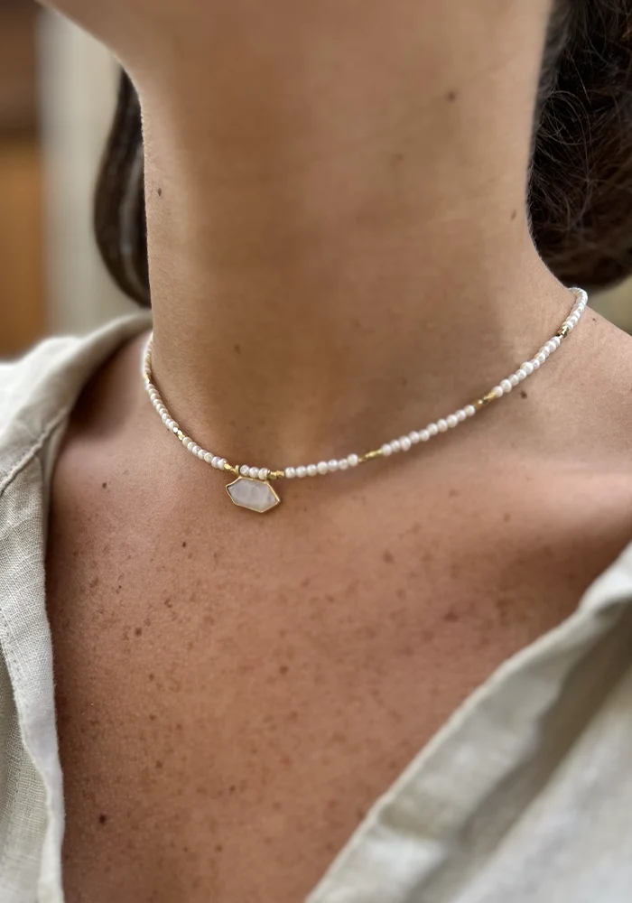 Choker Hexa Perles