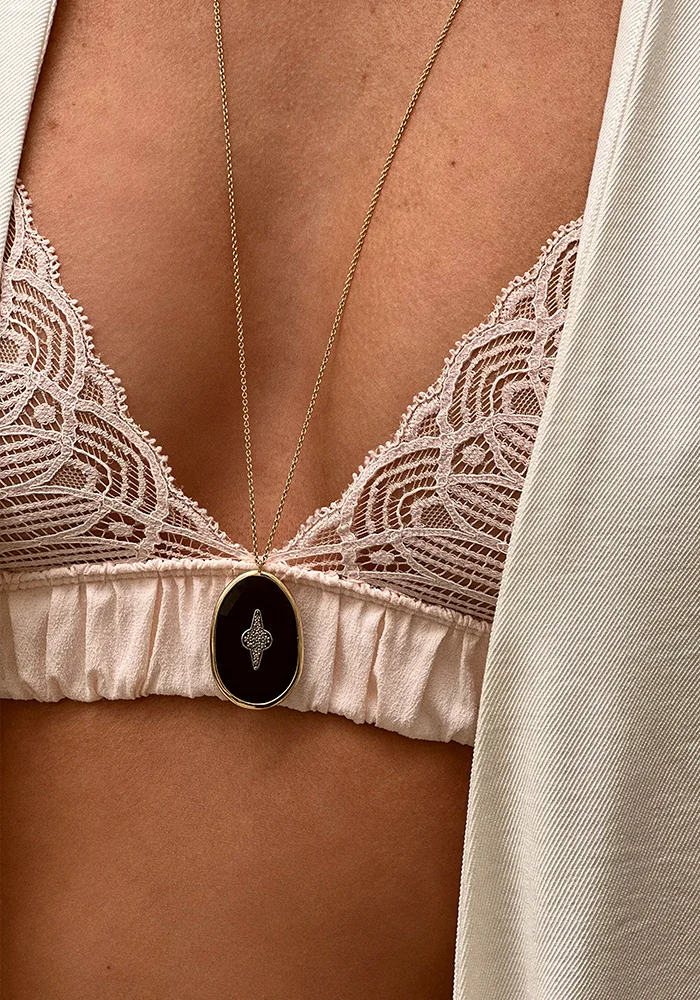 Collier Simone Noir Exclu Blush