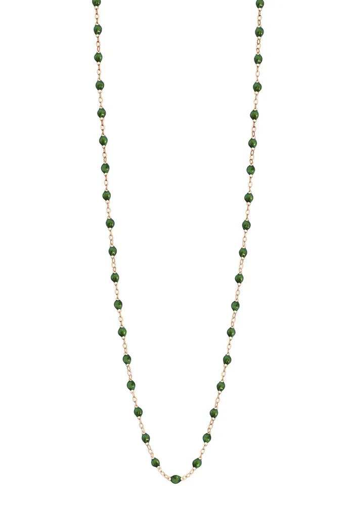 Sautoir Classique Gigi Or Rose Et Résines Scarabée 86cm