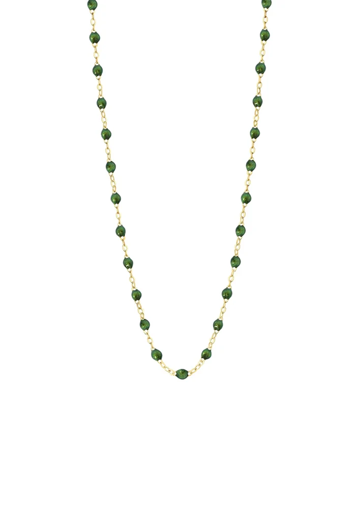 Collier Classique Gigi Or Jaune Et Résines Scarabée 45cm