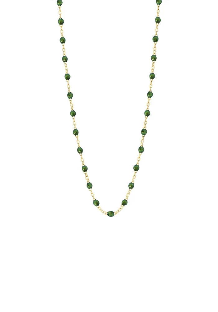 Collier Classique Gigi Or Jaune Et Résines Scarabée 42cm