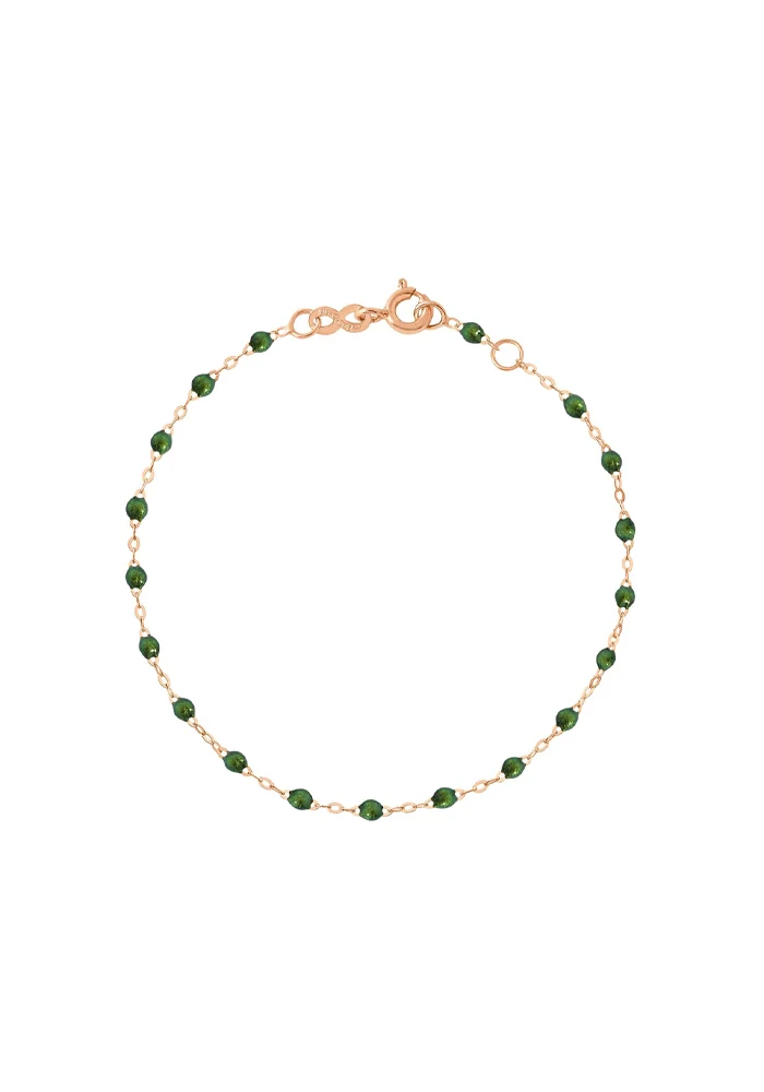 Bracelet Classique Gigi Or Rose Et Résines Scarabée 15cm