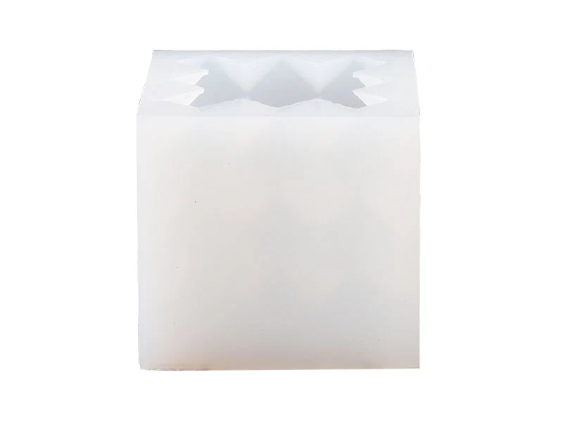 Moule en silicone - Bougie cube à facettes - 7,2 cm