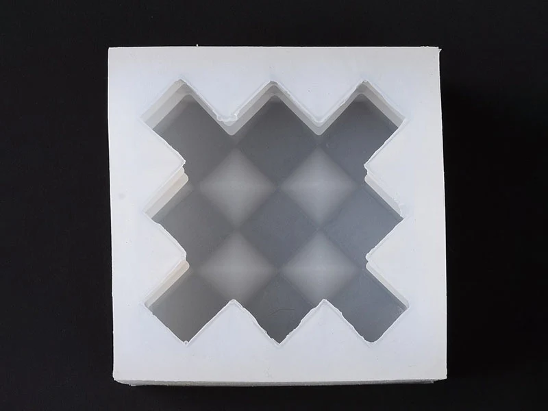 Moule en silicone - Bougie cube à facettes - 7,2 cm
