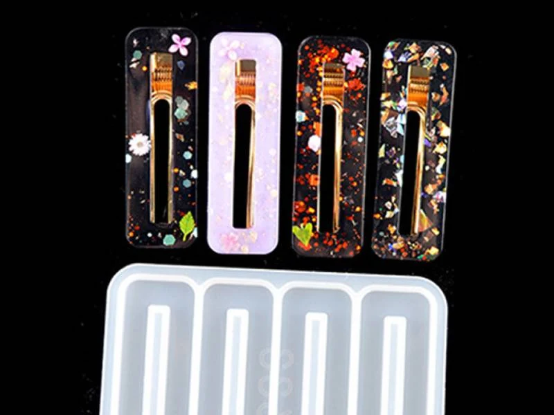 Moule en silicone - Barrettes à cheveux rectangulaires