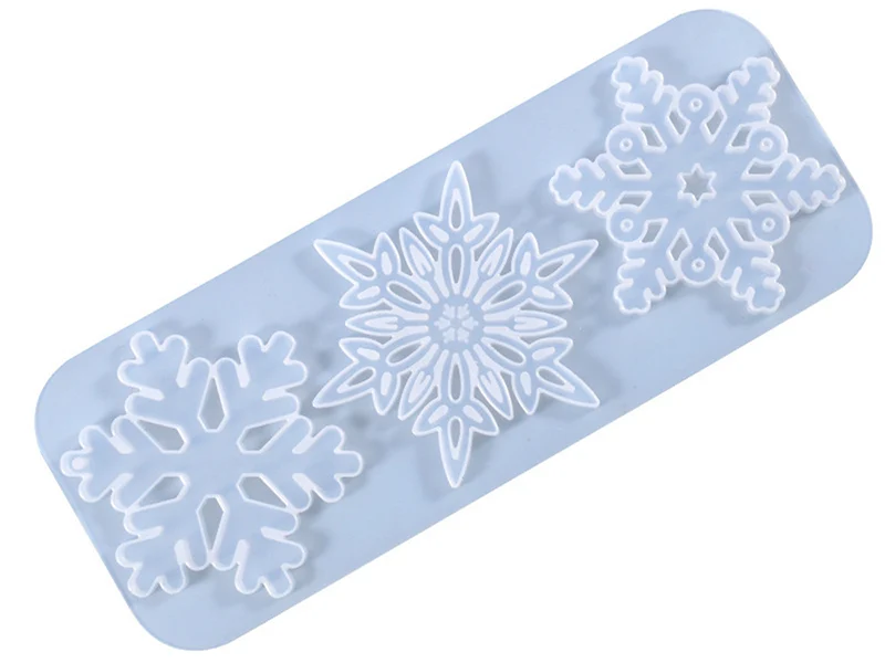 Moule en silicone - 3 flocons de neige