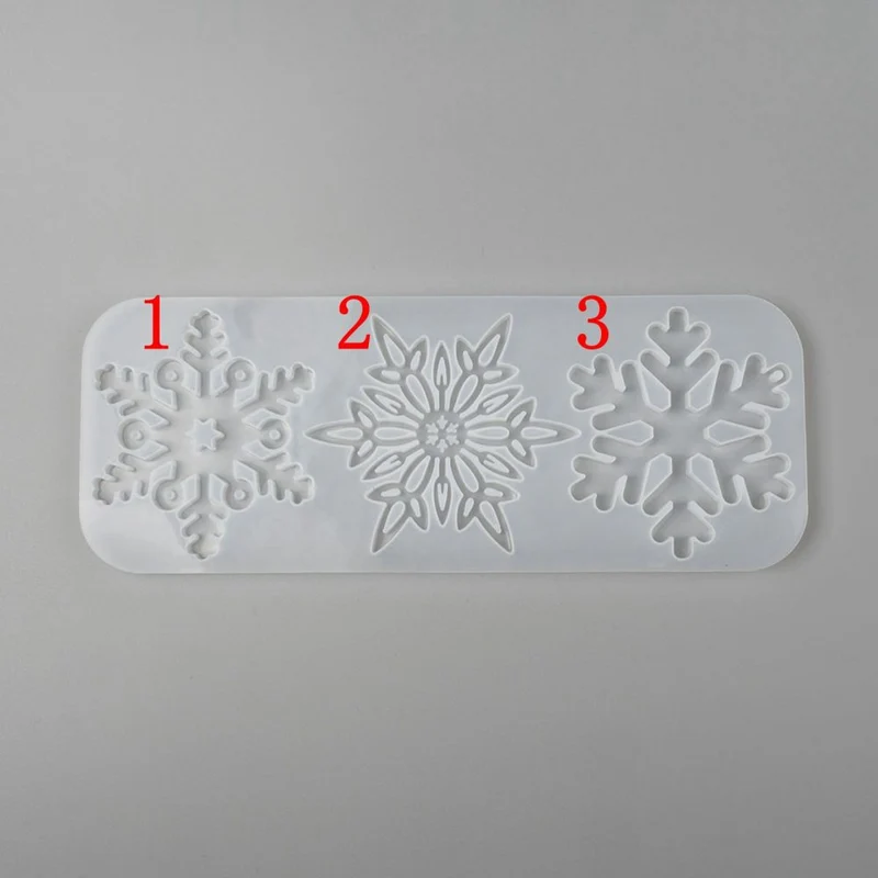 Moule en silicone - 3 flocons de neige