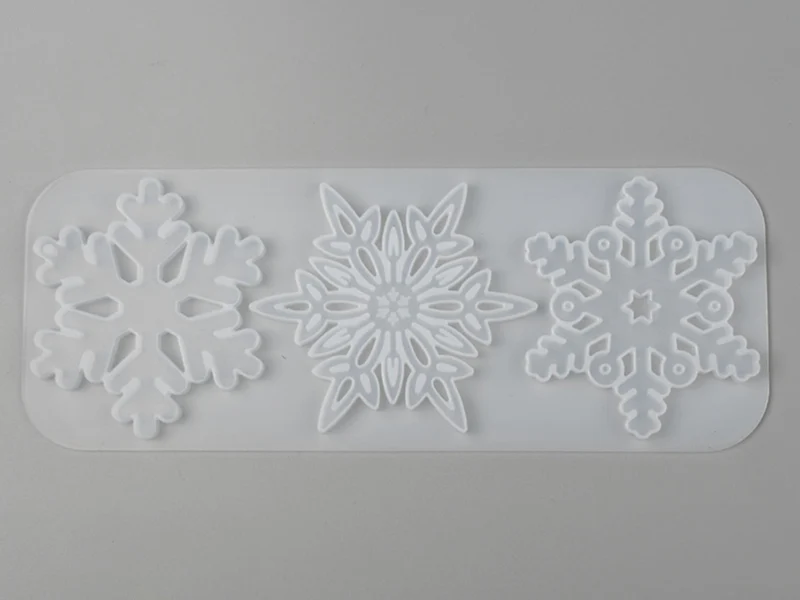 Moule en silicone - 3 flocons de neige