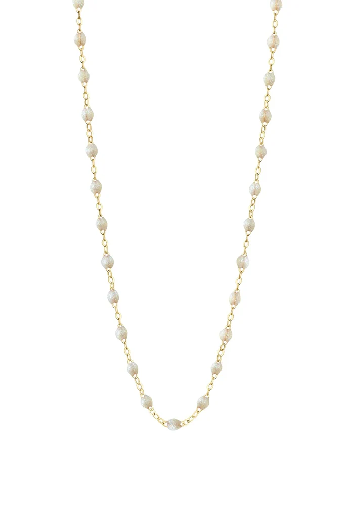 Collier Classique Gigi Or Jaune Et Résines Opale 50cm