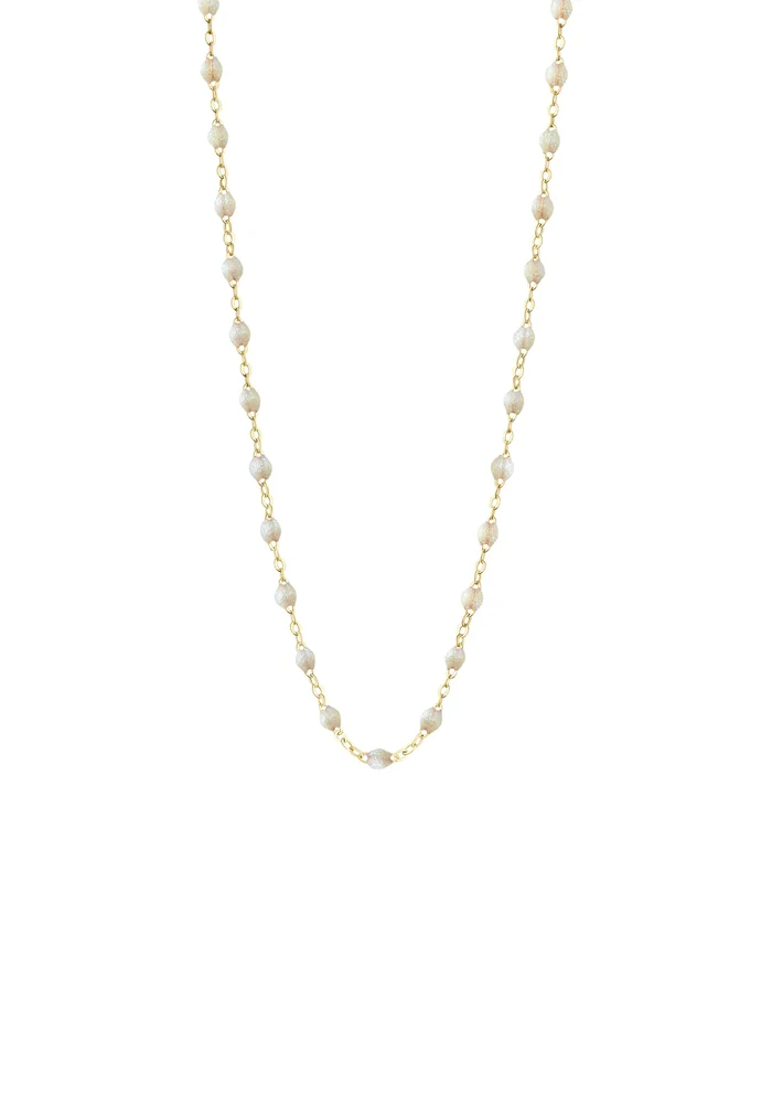 Collier Classique Gigi Or Jaune Et Résines Opale 42cm