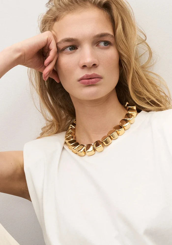 Collier Small Organic Shaped Gold