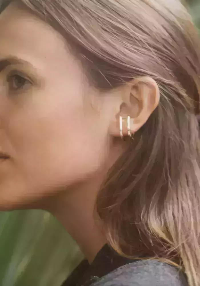 Bague Ou Bijou D'Oreille L'Indépendante Réversible Vermeil