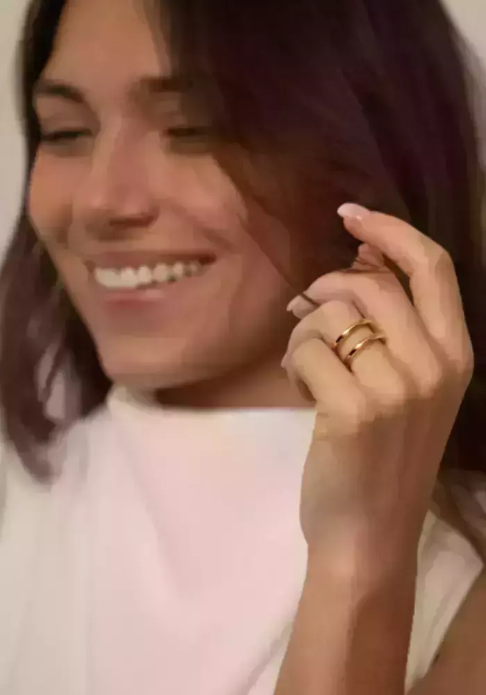 Bague Ou Bijou D'Oreille L'Indépendante Réversible Vermeil