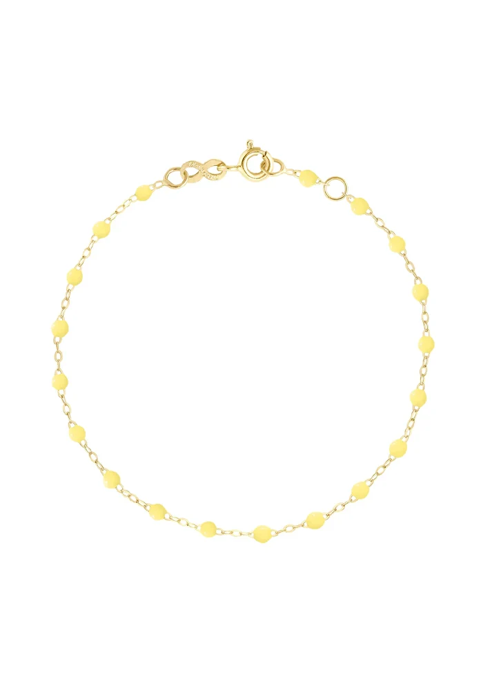 Bracelet Classique Gigi Or Jaune Et Résines Mimosa 17cm