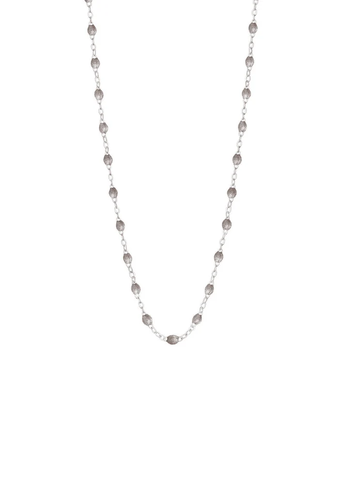 Collier Classique Gigi Or Blanc Et Résines Argent 42 cm