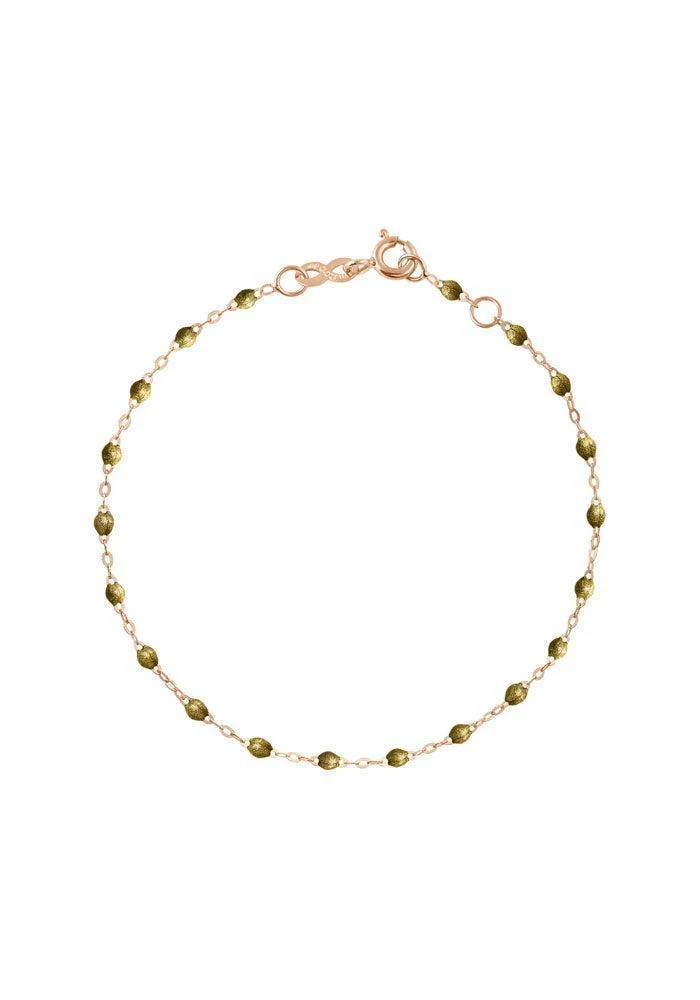 Bracelet Classique Gigi Or Rose Et Résines Gold 17cm