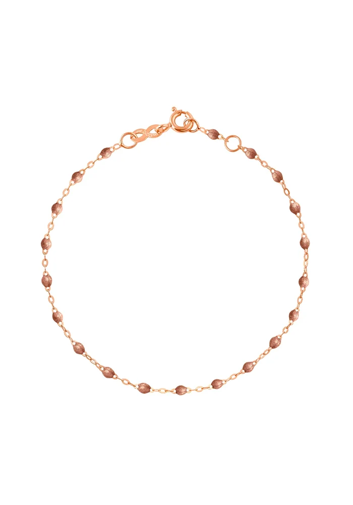 Bracelet Classique Gigi Or Rose Et Résines Cuivre 17cm