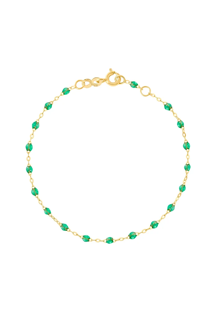 Bracelet Classique Gigi Or Jaune Et Résines Menthe 17cm