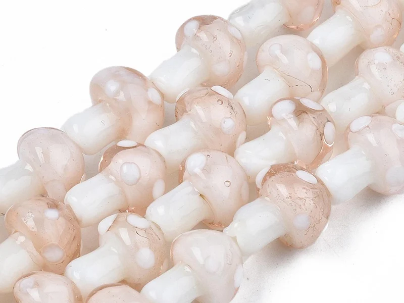 Perle champignon - Rose et blanc