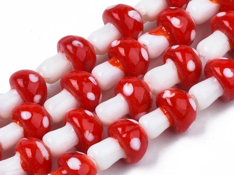 Perle champignon - Rouge et blanc