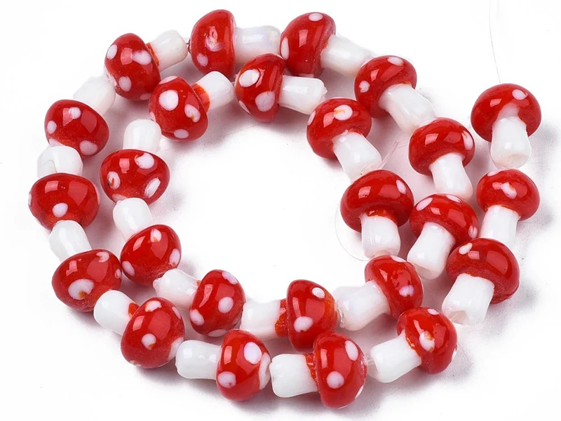 Perle champignon - Rouge et blanc