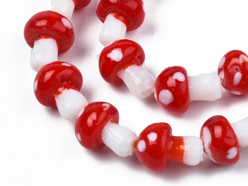 Perle champignon - Rouge et blanc