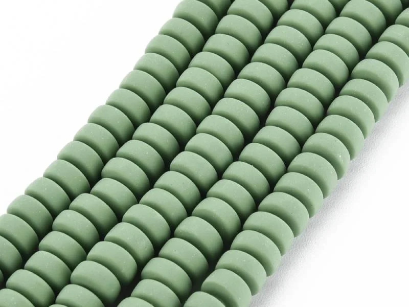 Boite de perles heishi épaisses 6 mm - Kaki