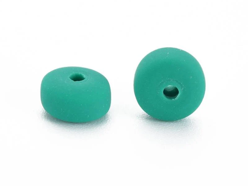 Boite de perles heishi épaisses 6 mm - Vert bouteille