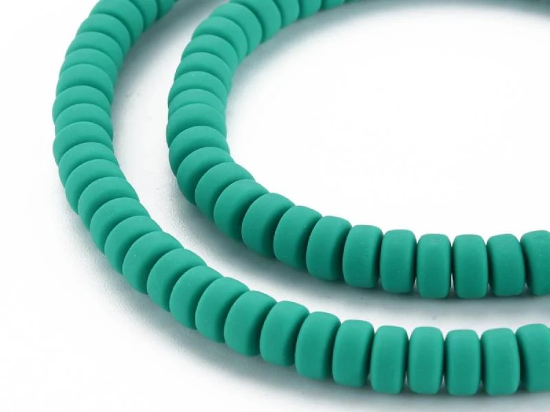 Boite de perles heishi épaisses 6 mm - Vert bouteille