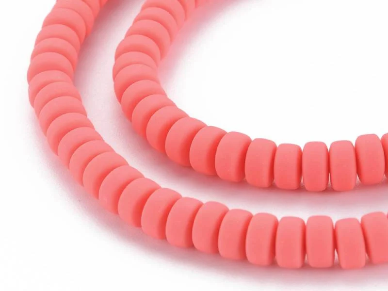 Boite de perles heishi épaisses 6 mm - Saumon foncé