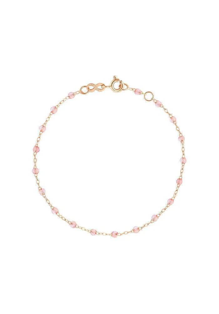 Bracelet Classique Gigi Or Rose Et Résines Rosée 15cm