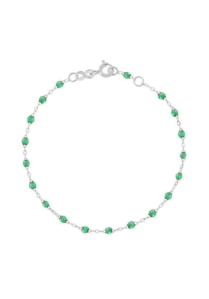 Bracelet Classique Gigi Or Blanc Et Résines Menthe 17cm