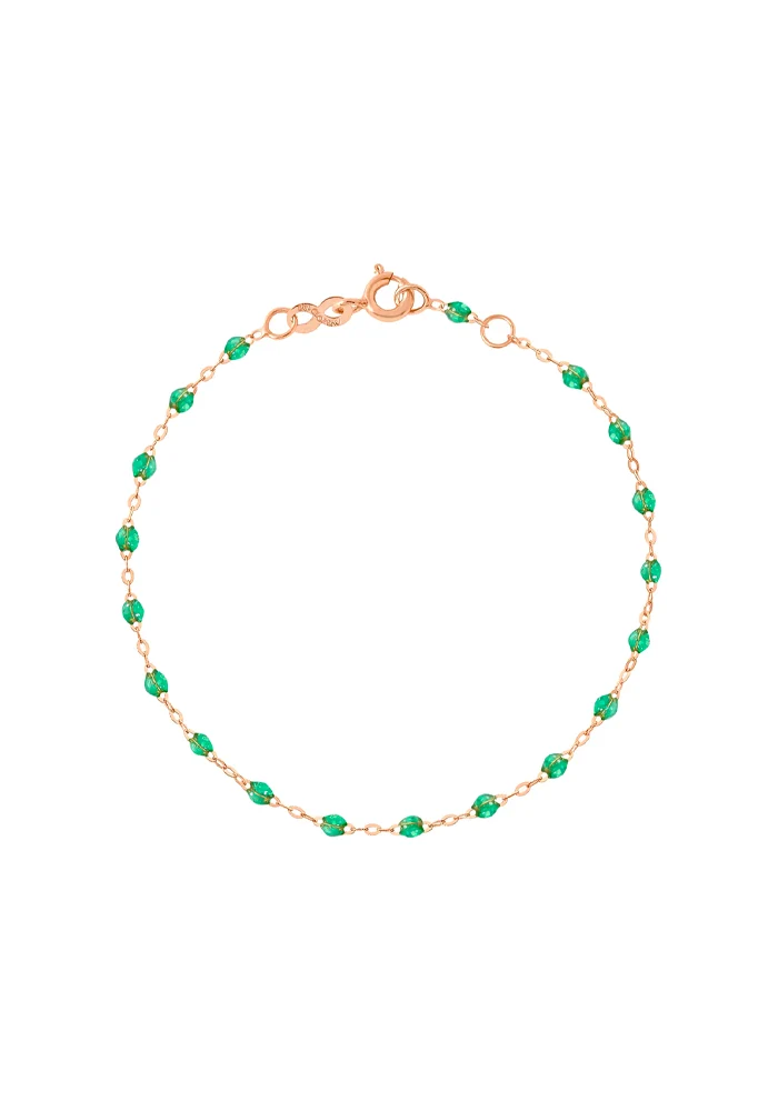 Bracelet Classique Gigi Or Rose Et Résines Menthe 15cm