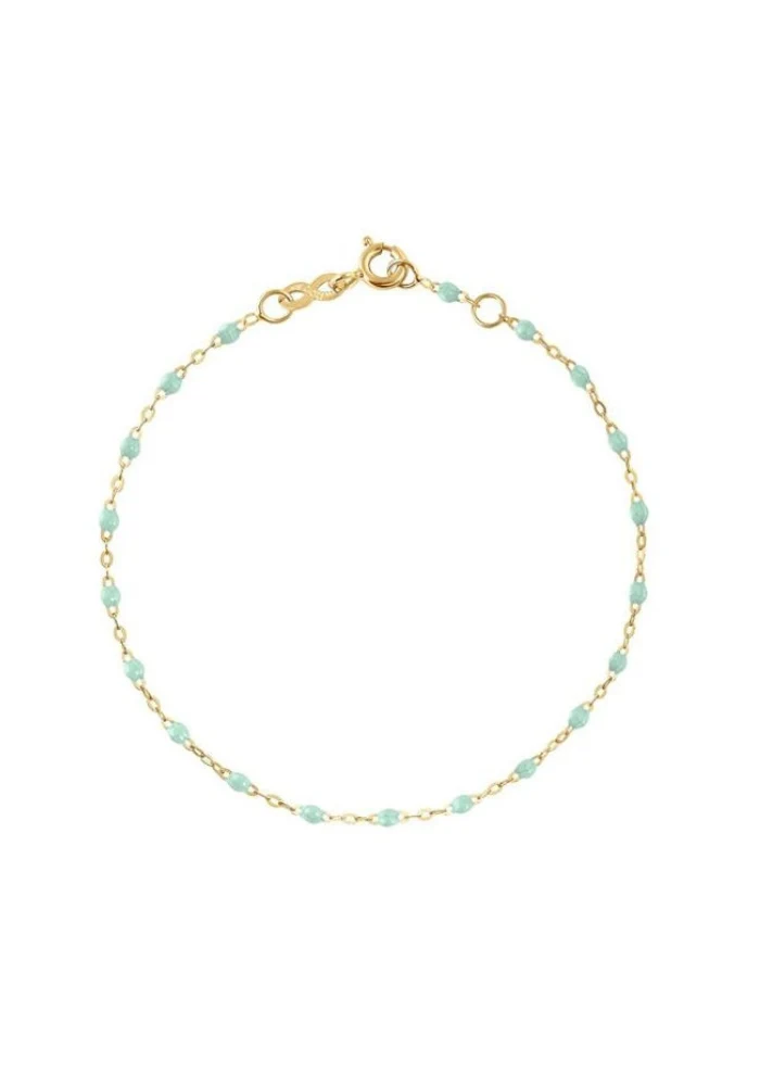 Bracelet Classique Gigi Or Jaune Et Résines Jade 17cm
