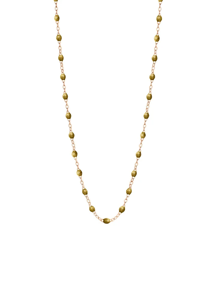 Collier Classique Gigi Or Rose Et Résines Gold 45cm