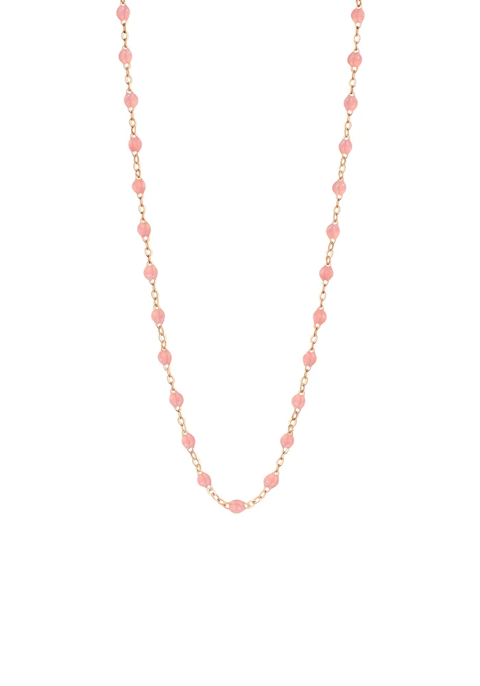 Collier Classique Gigi Or Rose Et Résines Blush 45cm