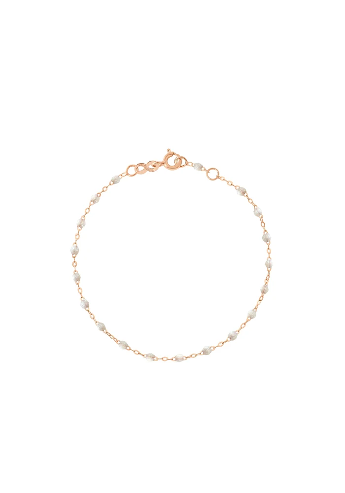 Bracelet Enfant Classique Gigi Or Rose Et Résines Opale 13cm