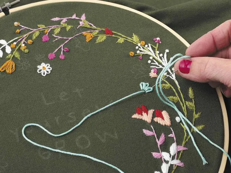 Kit de broderie décorative - Végétal