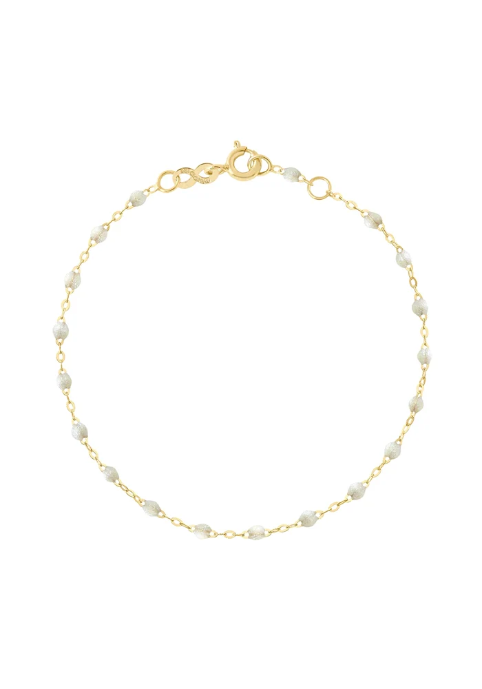 Bracelet Classique Gigi Or Jaune Et Résines Opale 17cm
