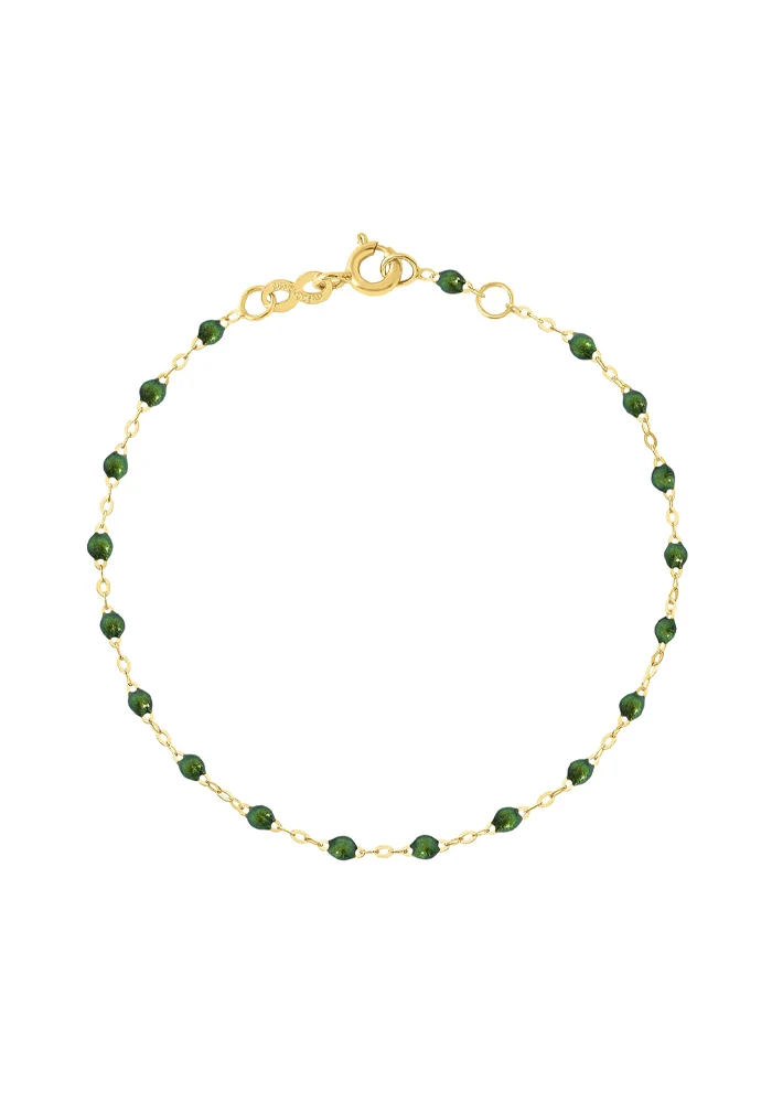 Bracelet Classique Gigi Or Jaune Et Résines Scarabée 17cm