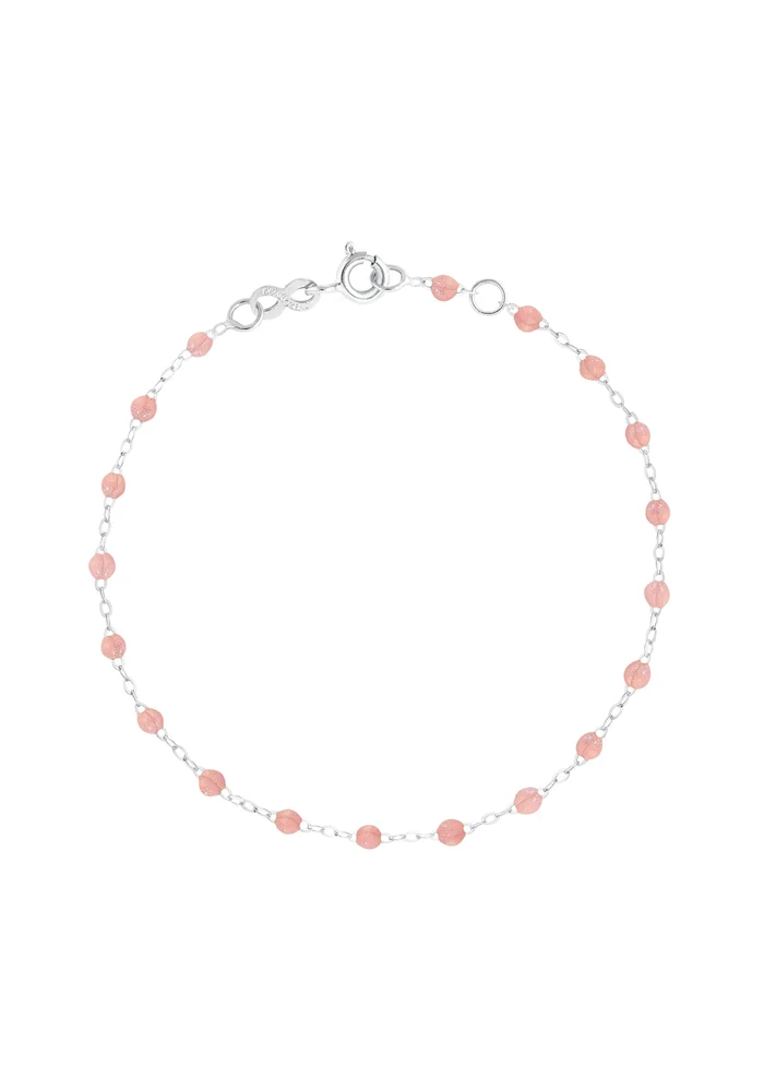 Bracelet Classique Gigi Or Blanc Et Résines Blush 17cm