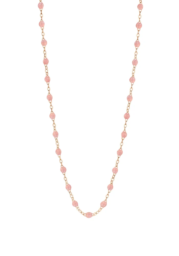 Collier Classique Gigi Or Rose Et Résines Blush 50cm