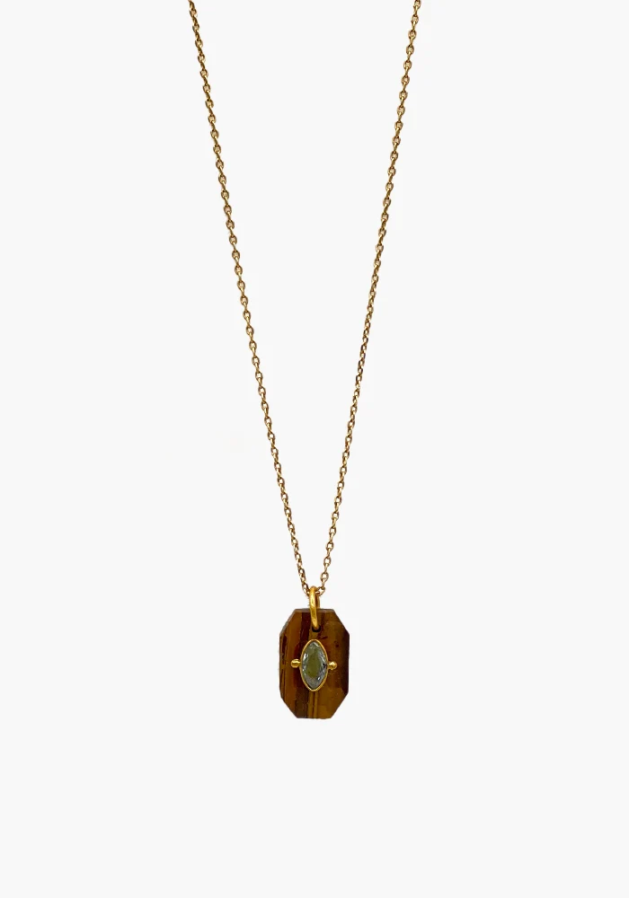 Collier Chaîne Inside Oeil De Tigre