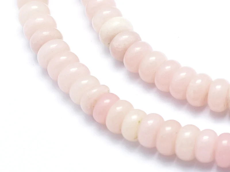 Lot de 20 perles rondelles - Opale rose